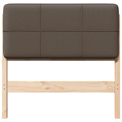 Gestoffeerd hoofdbord Bruin en Taupe 80 cm Massief grenenhout