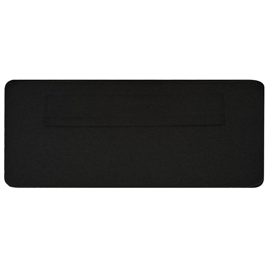 Gestoffeerd hoofdbord Bruin en zwart 75 cm Massief grenenhout