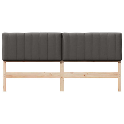 Gestoffeerd hoofdbord Bruin en Donkergrijs 200 cm