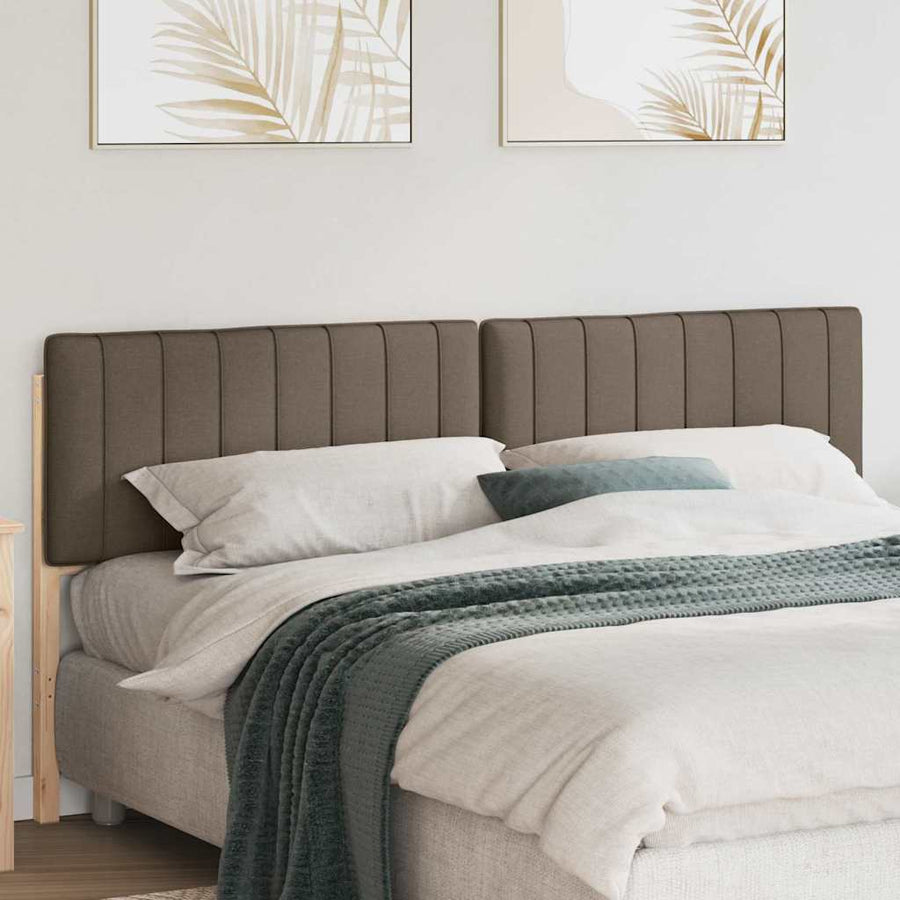 Gestoffeerd hoofdbord Bruin en Taupe 200 cm Massief grenenhout