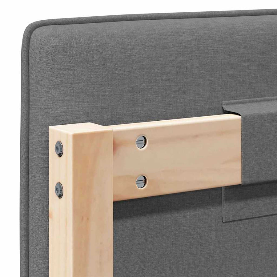 Gestoffeerd hoofdbord Bruin en Licht Grijs 180 cm