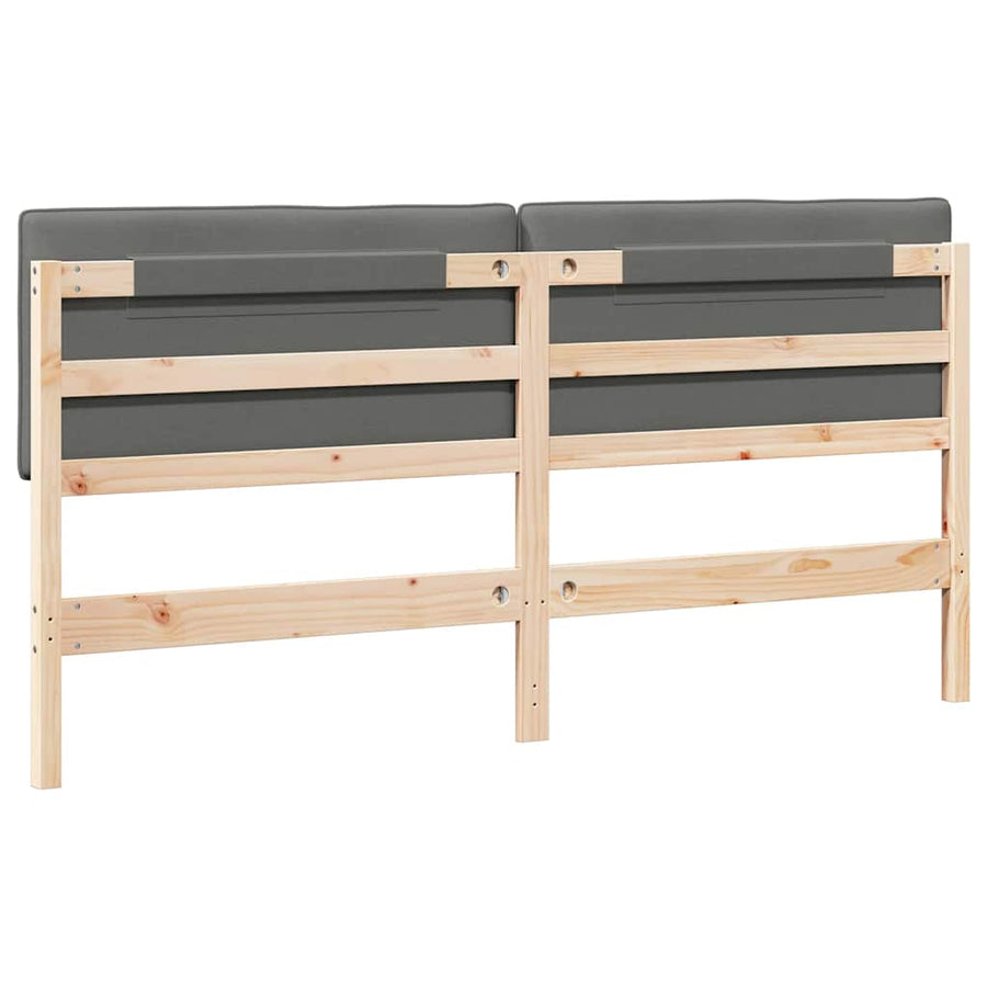 Gestoffeerd hoofdbord Bruin en Licht Grijs 180 cm