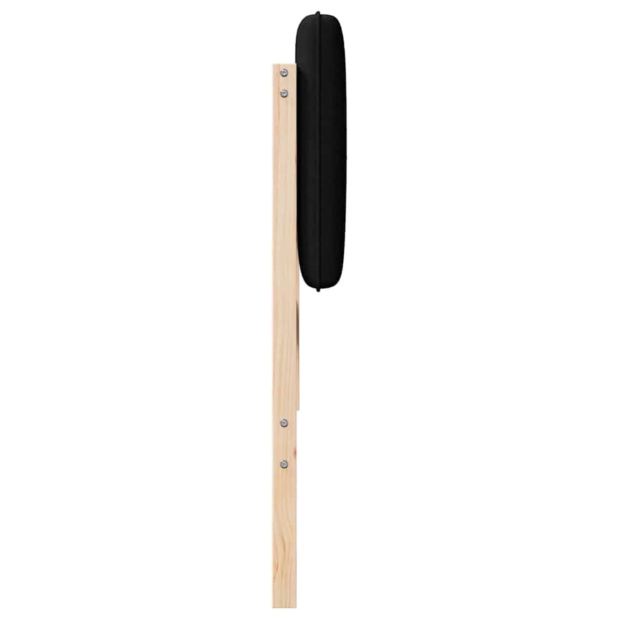 Gestoffeerd hoofdbord Bruin en zwart 180 cm Massief grenenhout
