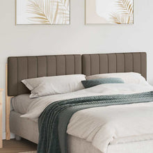 Gestoffeerd hoofdbord Bruin en Taupe 180 cm Massief grenenhout