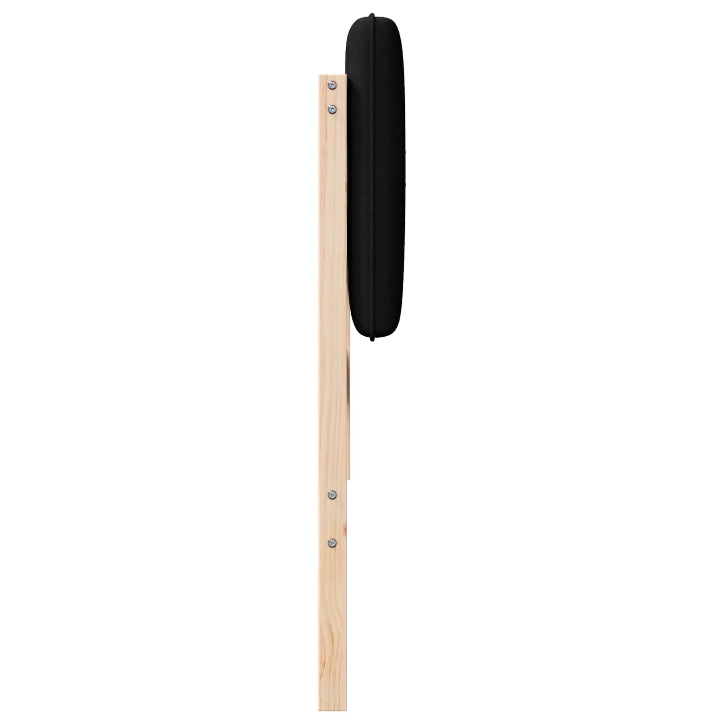 Gestoffeerd hoofdbord Bruin en zwart 160 cm Massief grenenhout