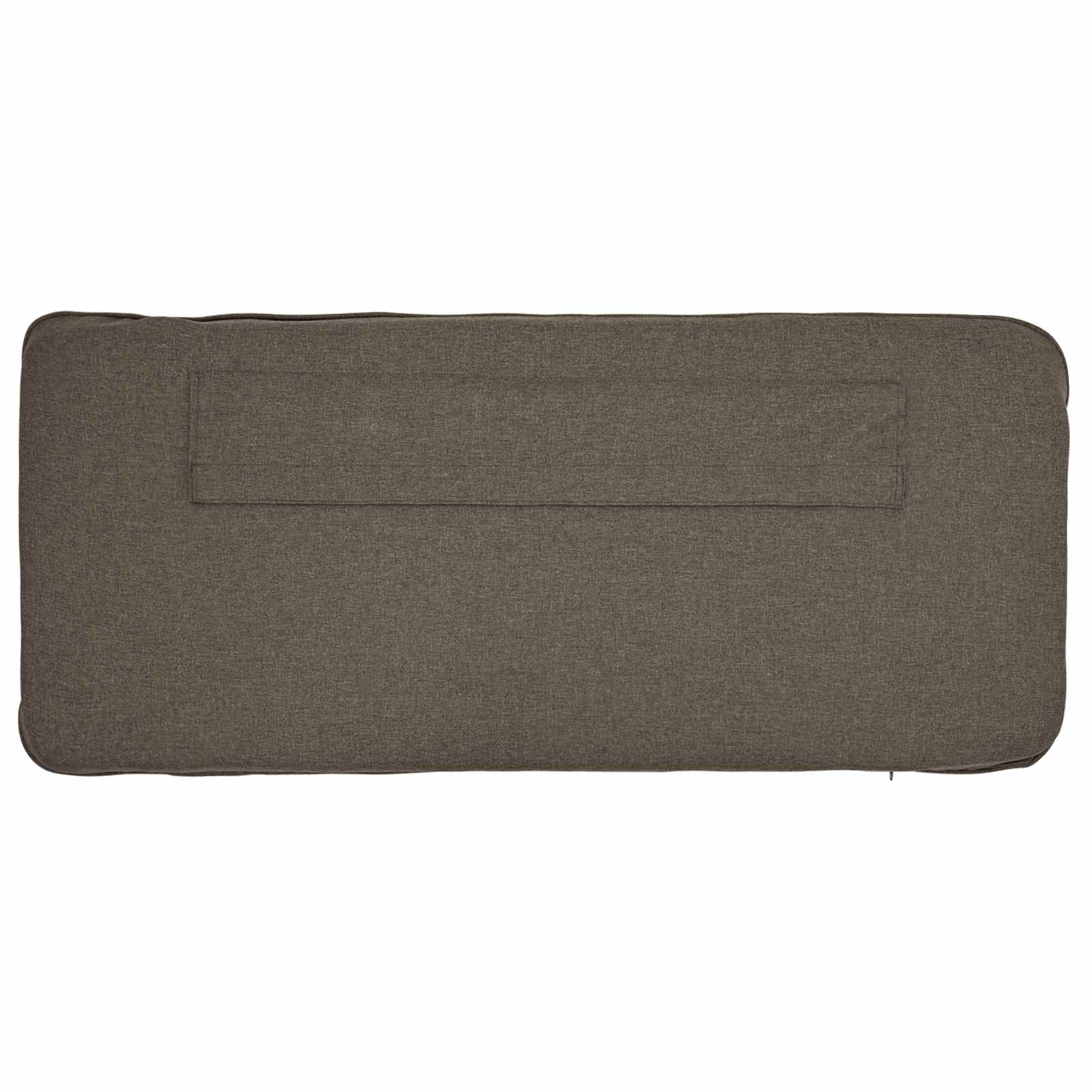 Gestoffeerd hoofdbord Bruin en Taupe 160 cm Massief grenenhout