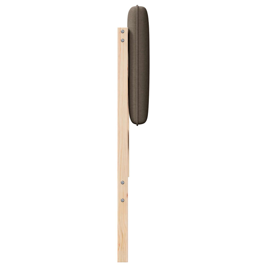 Gestoffeerd hoofdbord Bruin en Taupe 160 cm Massief grenenhout
