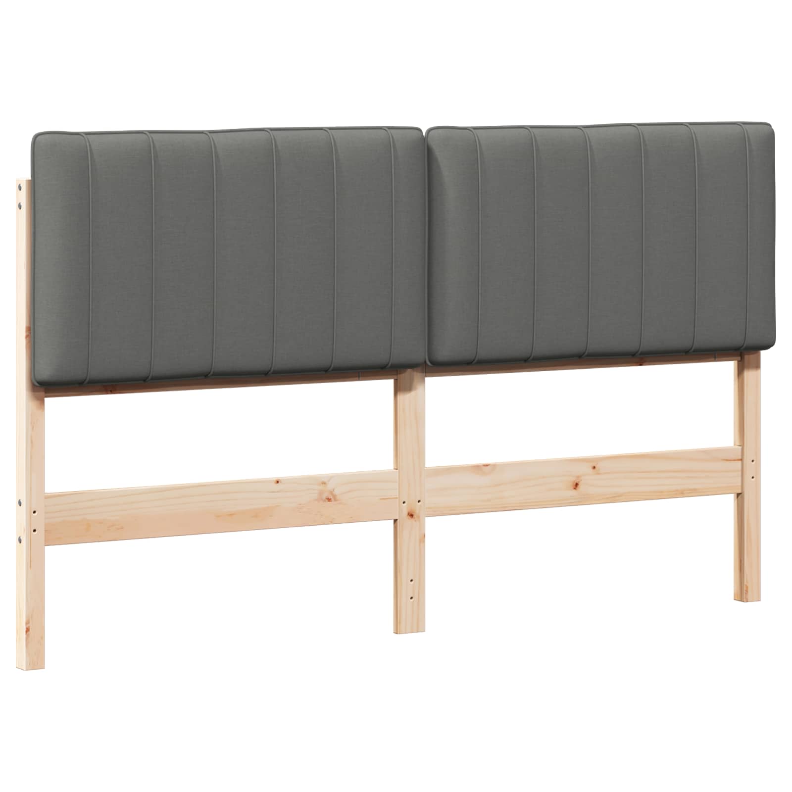 Gestoffeerd hoofdbord Bruin en Licht Grijs 150 cm