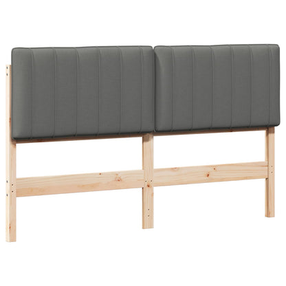 Gestoffeerd hoofdbord Bruin en Licht Grijs 150 cm