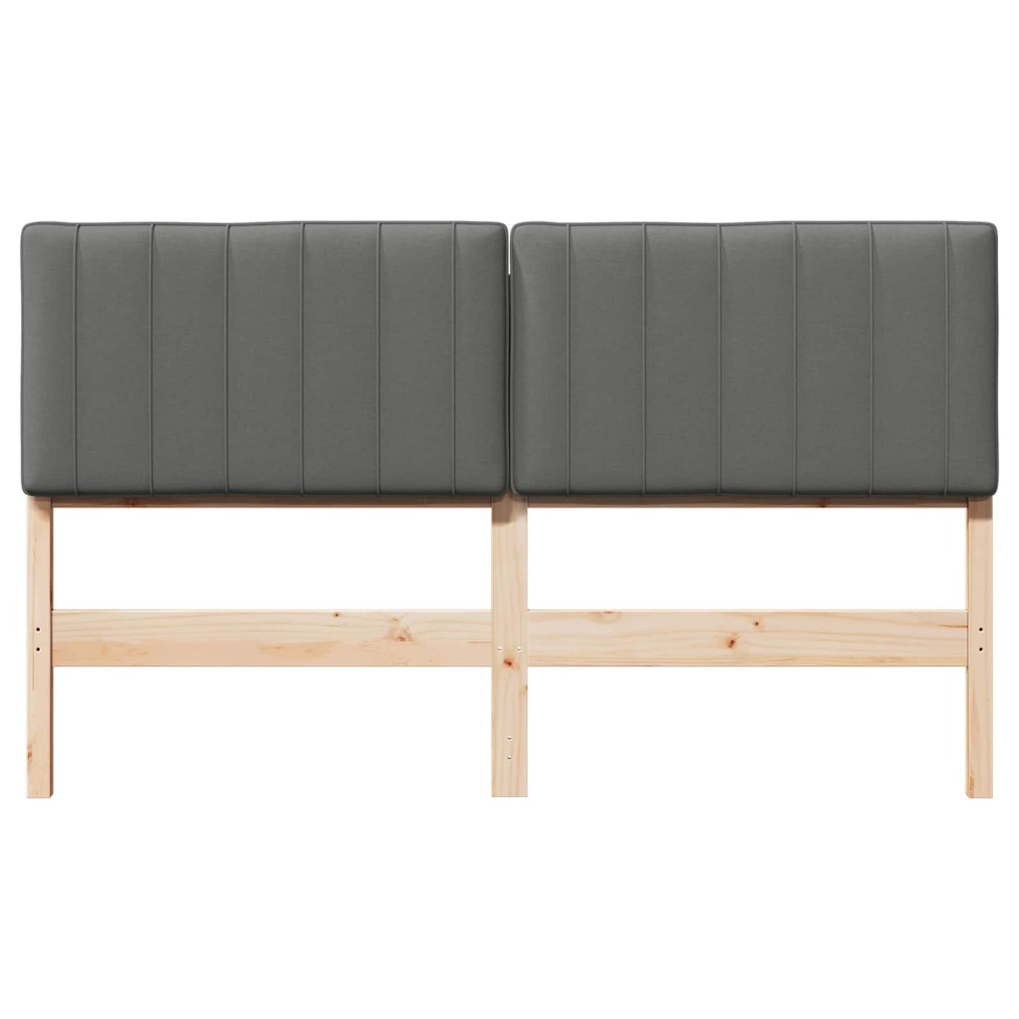 Gestoffeerd hoofdbord Bruin en Licht Grijs 150 cm