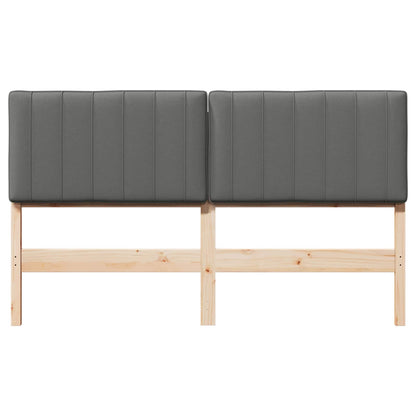 Gestoffeerd hoofdbord Bruin en Licht Grijs 150 cm