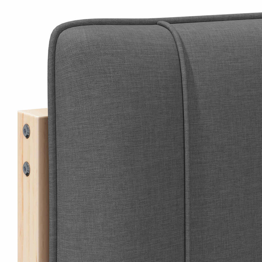 Gestoffeerd hoofdbord Bruin en Donkergrijs 150 cm