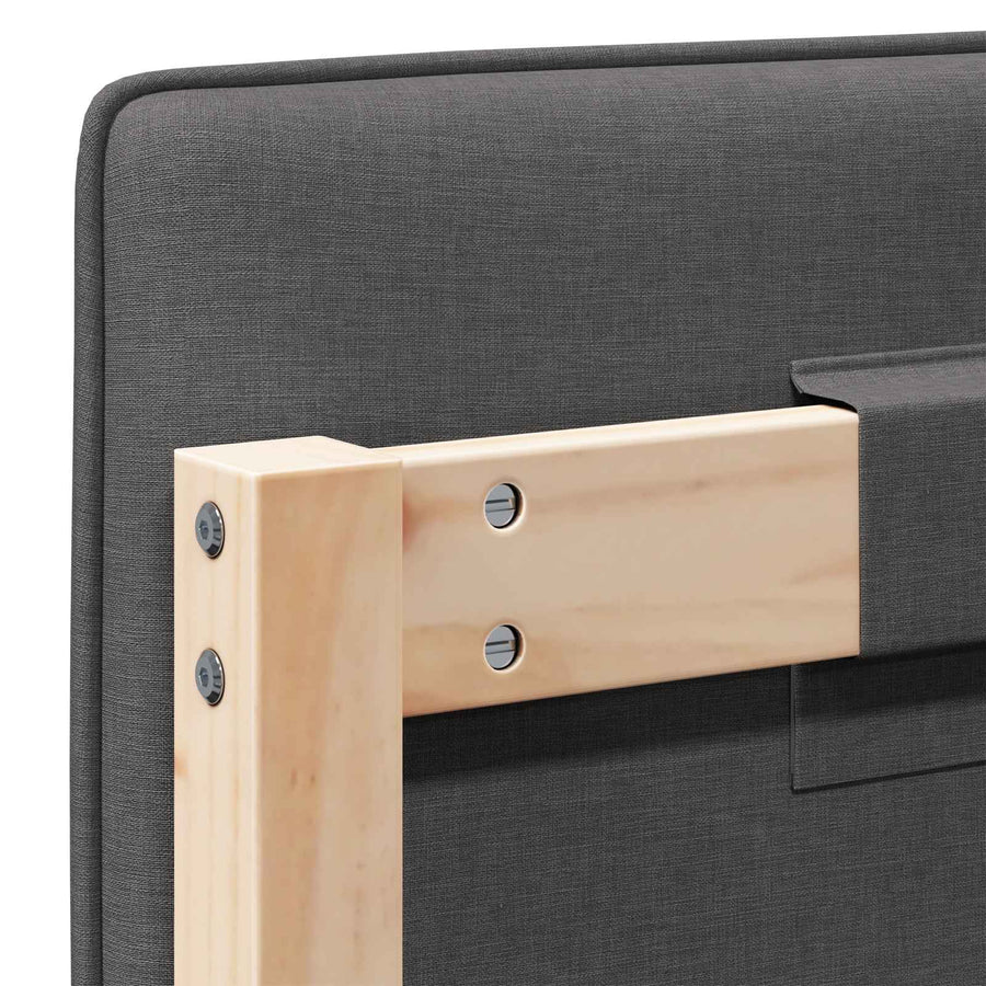 Gestoffeerd hoofdbord Bruin en Donkergrijs 150 cm