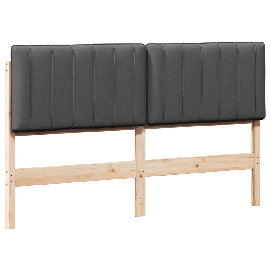 Gestoffeerd hoofdbord Bruin en Donkergrijs 150 cm