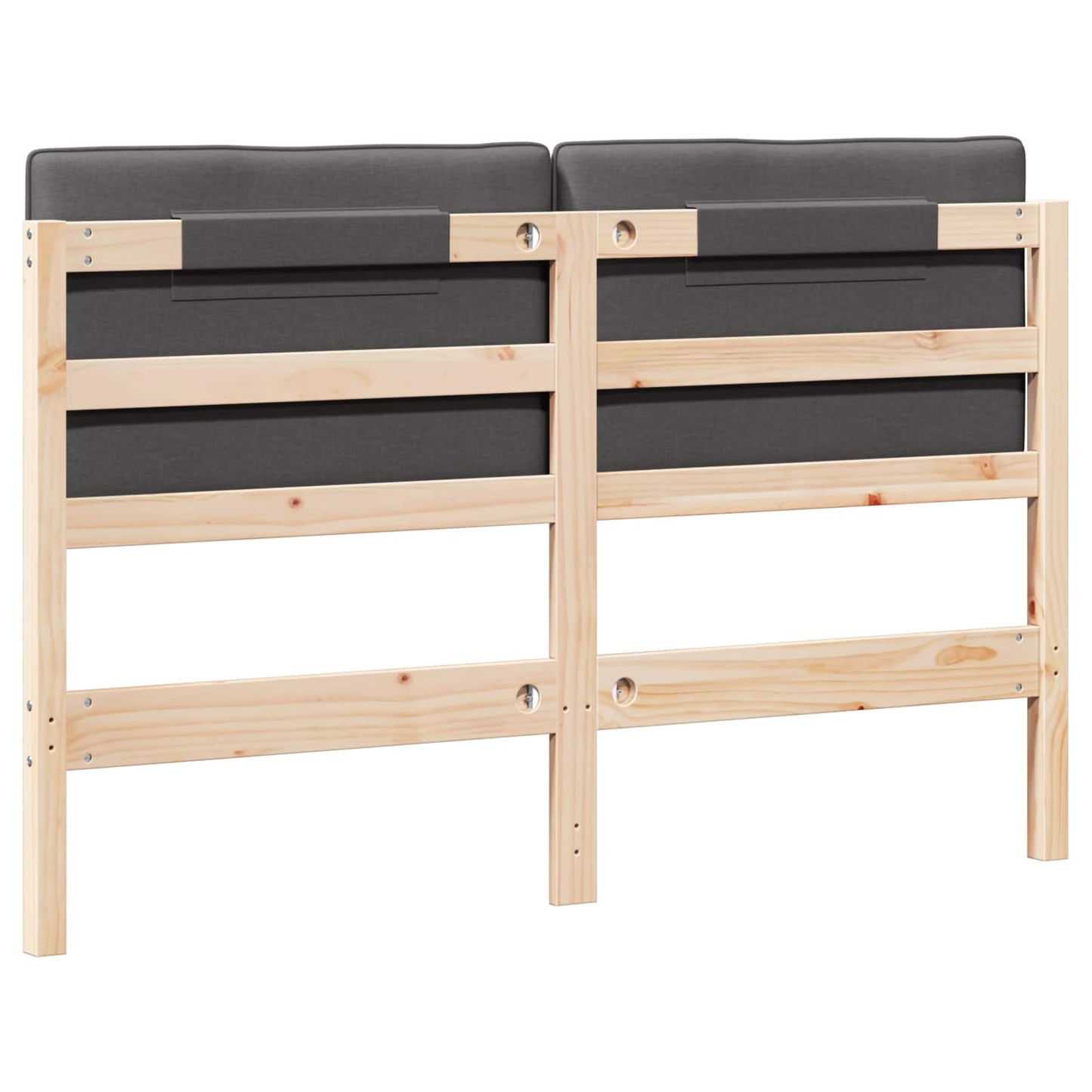 Gestoffeerd hoofdbord Bruin en Donkergrijs 150 cm