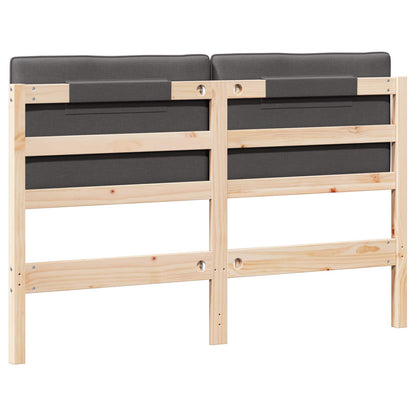 Gestoffeerd hoofdbord Bruin en Donkergrijs 150 cm