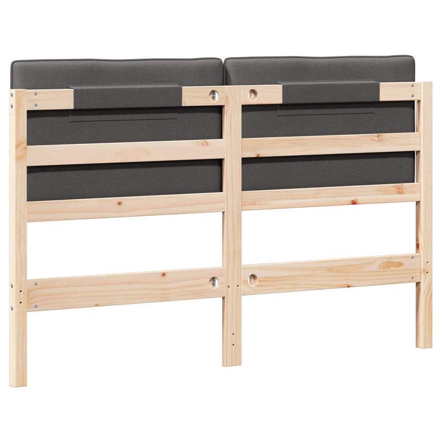 Gestoffeerd hoofdbord Bruin en Donkergrijs 150 cm