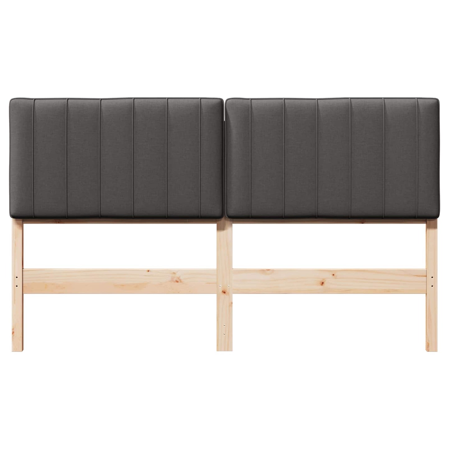 Gestoffeerd hoofdbord Bruin en Donkergrijs 150 cm