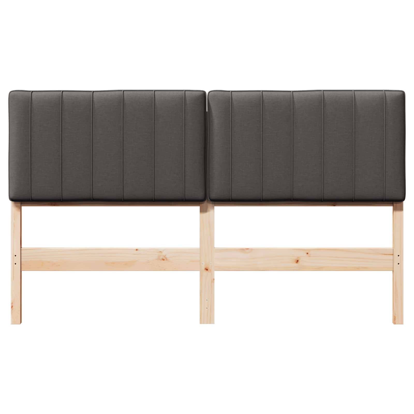 Gestoffeerd hoofdbord Bruin en Donkergrijs 150 cm