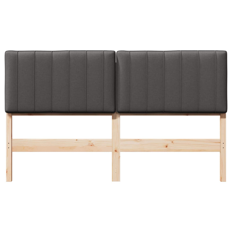 Gestoffeerd hoofdbord Bruin en Donkergrijs 150 cm