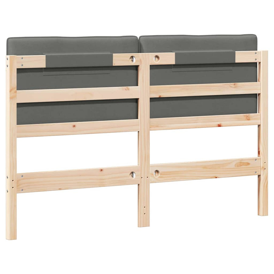 Gestoffeerd hoofdbord Bruin en Licht Grijs 140 cm