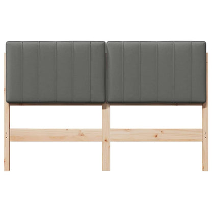 Gestoffeerd hoofdbord Bruin en Licht Grijs 140 cm