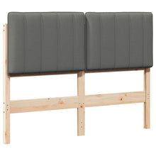 Gestoffeerd hoofdbord Bruin en Licht Grijs 120 cm