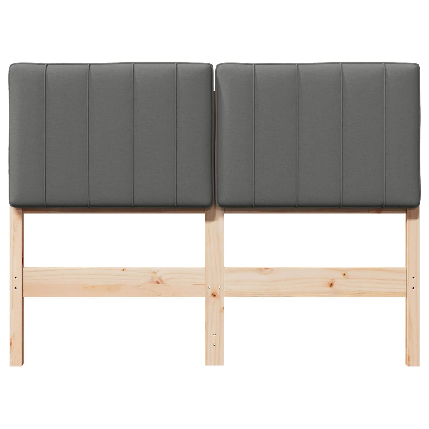 Gestoffeerd hoofdbord Bruin en Licht Grijs 120 cm