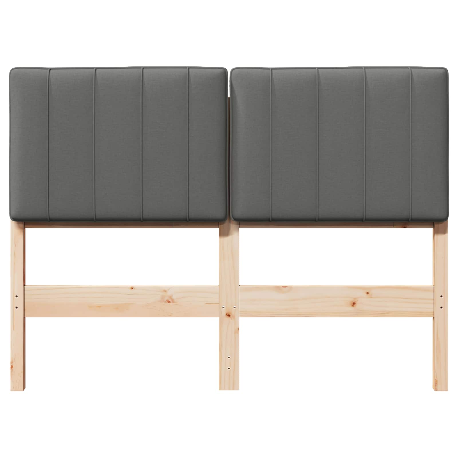 Gestoffeerd hoofdbord Bruin en Licht Grijs 120 cm