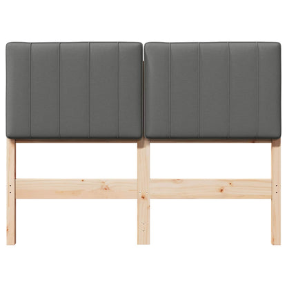 Gestoffeerd hoofdbord Bruin en Licht Grijs 120 cm