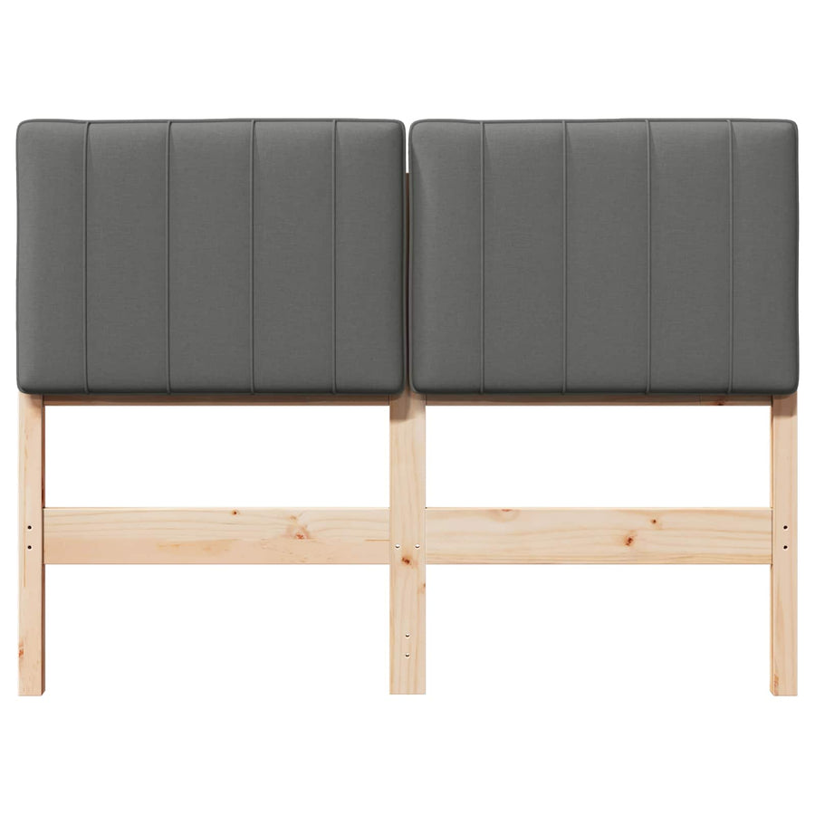 Gestoffeerd hoofdbord Bruin en Licht Grijs 120 cm