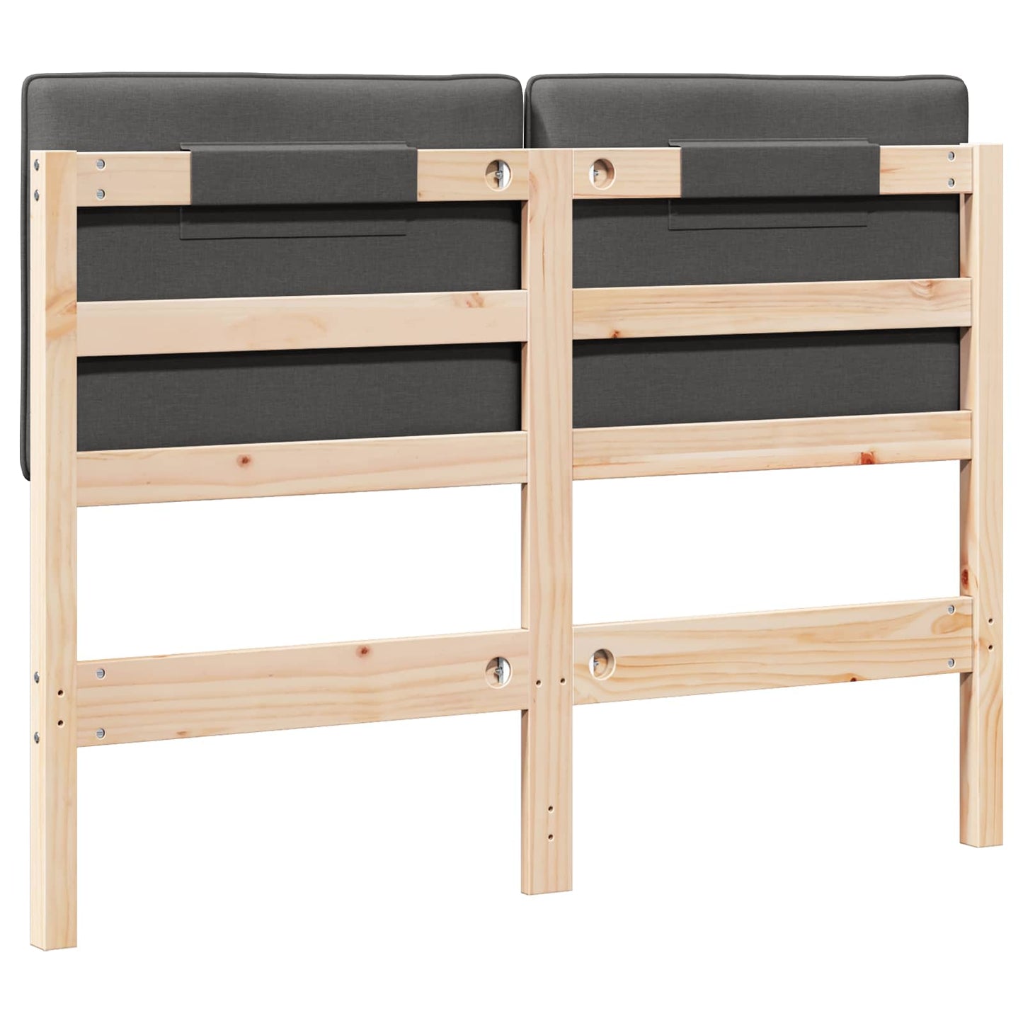 Gestoffeerd hoofdbord Bruin en Donkergrijs 120 cm