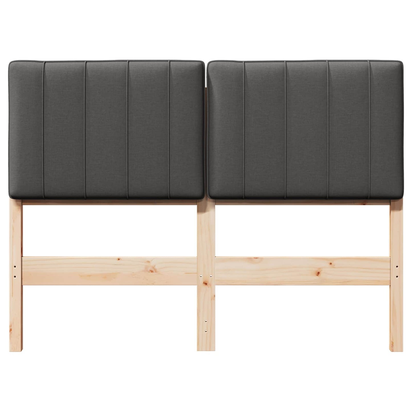 Gestoffeerd hoofdbord Bruin en Donkergrijs 120 cm