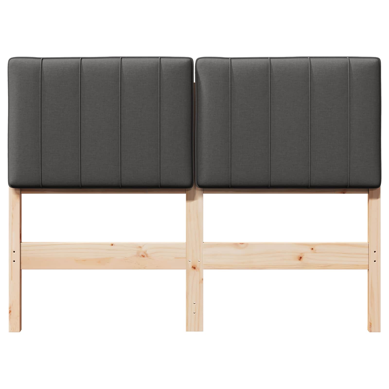 Gestoffeerd hoofdbord Bruin en Donkergrijs 120 cm