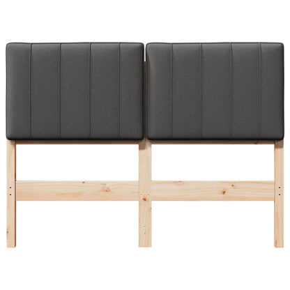 Gestoffeerd hoofdbord Bruin en Donkergrijs 120 cm