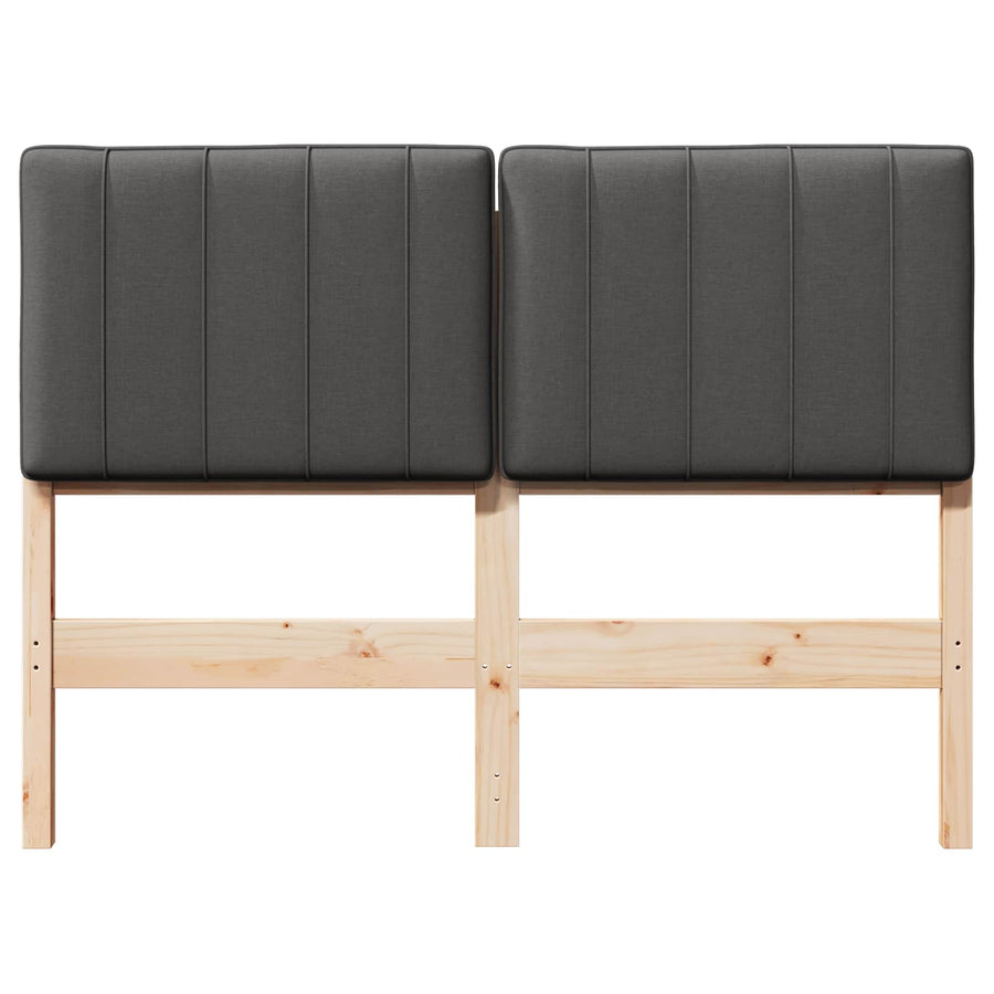 Gestoffeerd hoofdbord Bruin en Donkergrijs 120 cm