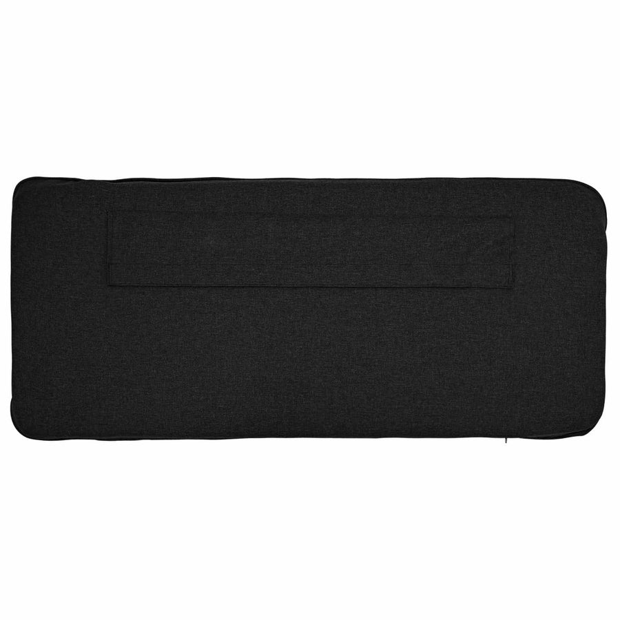 Gestoffeerd hoofdbord Bruin en zwart 120 cm Massief grenenhout