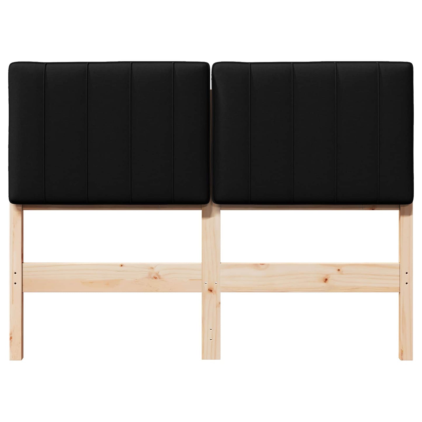 Gestoffeerd hoofdbord Bruin en zwart 120 cm Massief grenenhout