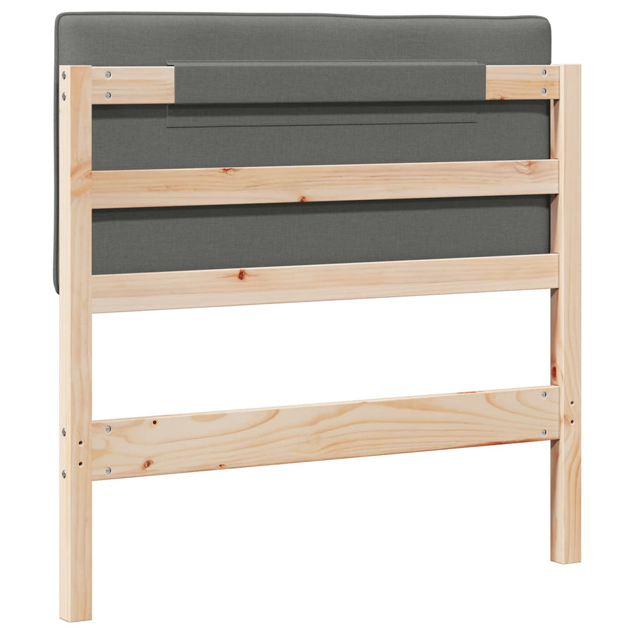 Gestoffeerd hoofdbord Bruin en Licht Grijs 100 cm