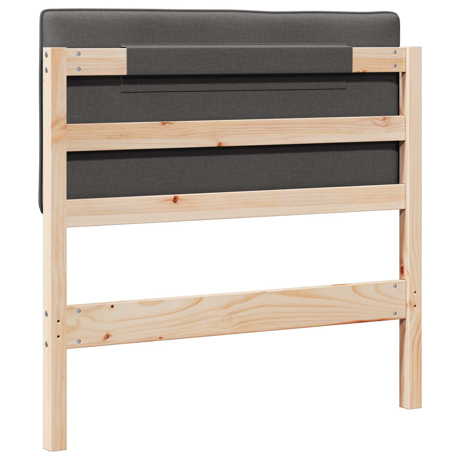 Gestoffeerd hoofdbord Bruin en Donkergrijs 100 cm