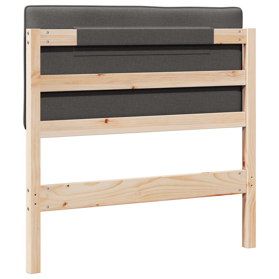 Gestoffeerd hoofdbord Bruin en Donkergrijs 100 cm