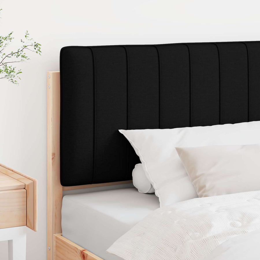Gestoffeerd hoofdbord Bruin en zwart 100 cm Massief grenenhout