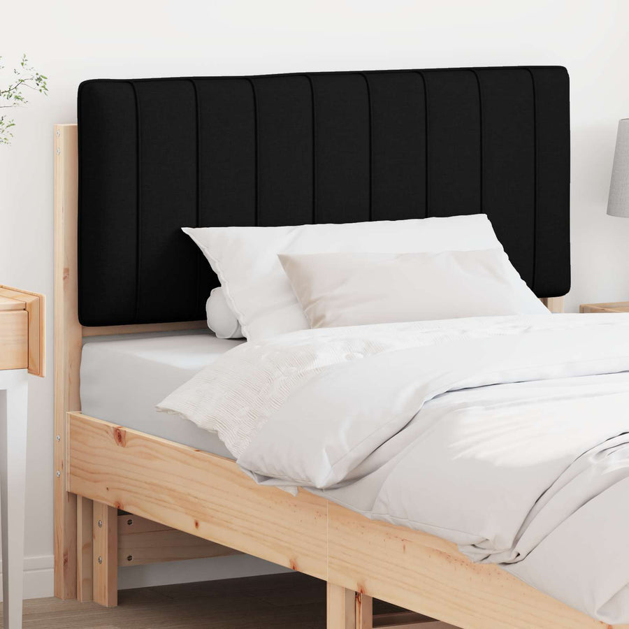 Gestoffeerd hoofdbord Bruin en zwart 100 cm Massief grenenhout