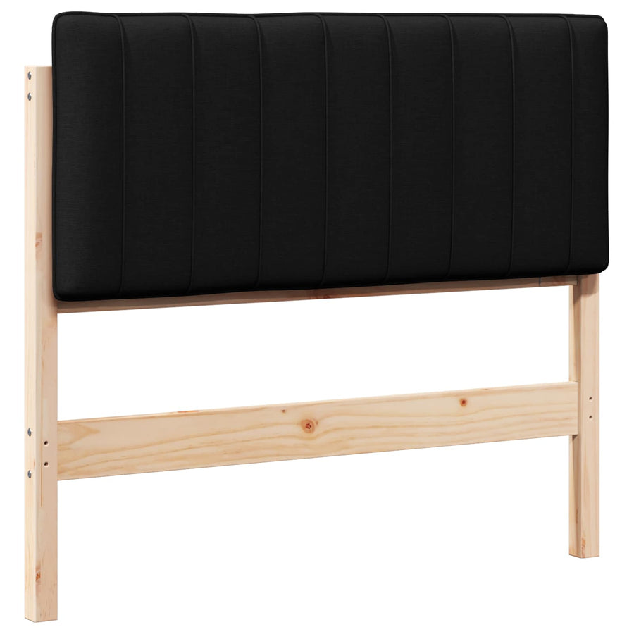 Gestoffeerd hoofdbord Bruin en zwart 100 cm Massief grenenhout