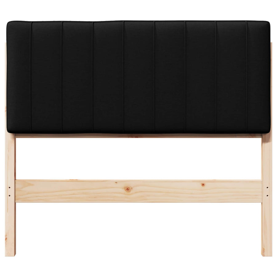 Gestoffeerd hoofdbord Bruin en zwart 100 cm Massief grenenhout