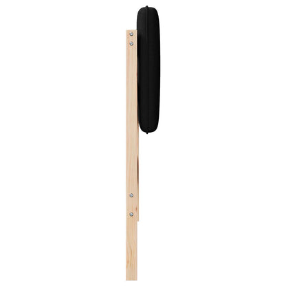 Gestoffeerd hoofdbord Bruin en zwart 100 cm Massief grenenhout