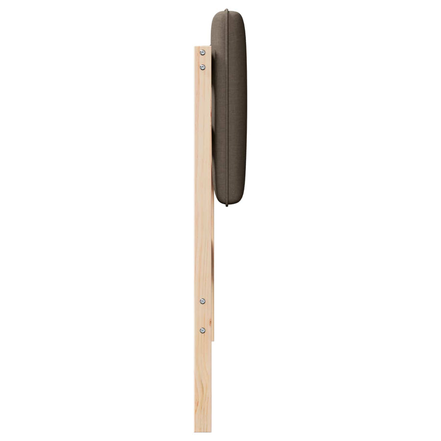 Gestoffeerd hoofdbord Bruin en Taupe 100 cm Massief grenenhout