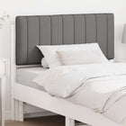 Upholstered Headboard White and Light Grey 100 cm