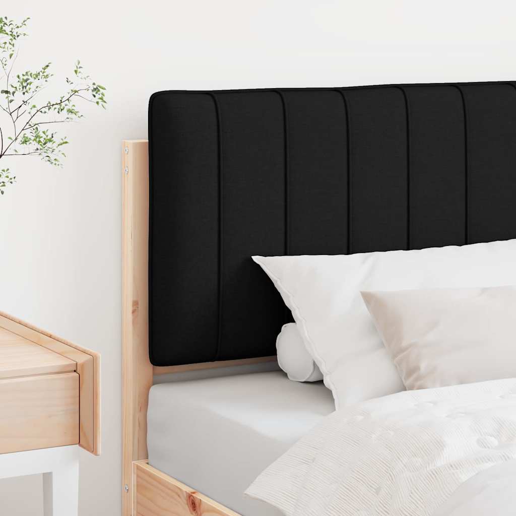 Gestoffeerd hoofdbord Bruin en zwart 90 cm Massief grenenhout