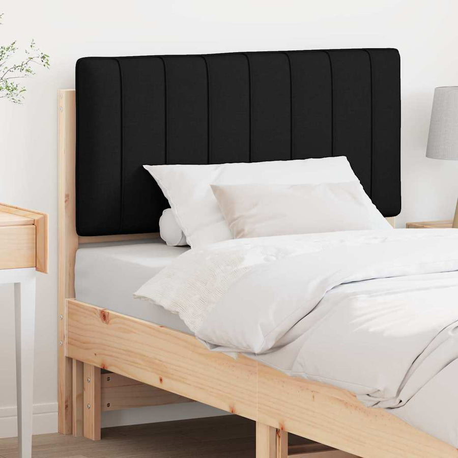 Gestoffeerd hoofdbord Bruin en zwart 90 cm Massief grenenhout